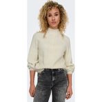 Only Onlkatia Regular Fit Yarım Balıkçı Yaka Örme Bayan Kazak 15324678 KREM