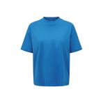 Only Onllaura S/S Mock Neck Top Jrs Kadın Mavi T-Shirt - 15299418