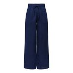 Only Onlleonı Seersucker Pull Up Pants Wvn Kadın Blue Pantolon - 15367285