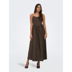 Only Onllıkara Strap Waıst Long Dress Wvn Kadın Kahverengi Elbise - 15371869