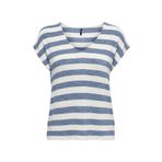 ONLY ONLLIRA LIFE S/S V-NECK TOP JRS NOOS Kadın Mavi Bluz - 15252103