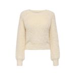 Only Onllulu Regular Fit Bisiklet Yaka Örme Bayan Kazak 15350650 KREM