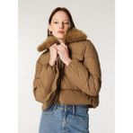 Only OnlMaggi Kadın Kürk Detaylı Şişme Mont Haki (15322000) - S - Walnut
