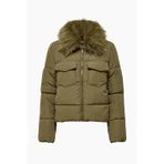 Only Onlmaggi Regular Fit Tüy Detaylı Klasik Yaka Bayan Mont 15322000 KOYU KAHVE