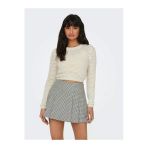 Only Onlmaura Lıfe Ls Back Detaıl O-Neck Knt Kadın Beyaz Kazak - 15318340