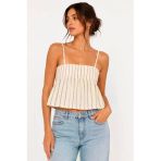 Only Onlmıka S/L Strıpe Top Jrs Kadın Gri Bluz - 15375296