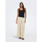 Only Onlmıka Wıde Loose Strıpe Pant Jrs Kadın Gri Pantolon - 15375289