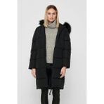 Only Onlmonıca Kapüşonlu Cepli Uzun Şişme Mont Kadın Mont 15205637 - XS - Siyah