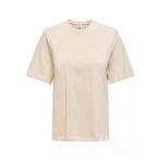 Only Onlmoody Lıfe S/S Word Top Box Jrs Kadın Bej T-Shirt - 15343277