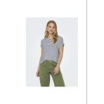 Only Onlmoster Strıpe S/S O-Neck Top Jrs Noos Kadın Gri Bluz - 15206243