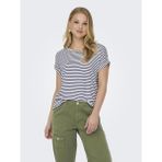 Only Onlmoster Stripe S/S O-Neck Top Jrs Noos Kadın T-shirt