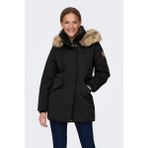 Only Onlnewpriska Içi Peluş Astarlı Kapüşonlu Parka Bayan Parka 15300627 - Siyah - XS