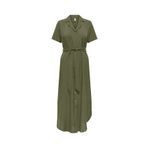 ONLY ONLNOVA LIFE ELITE IZI SHIRT DRESS SOLID Kadın Yeşil Elbise - 15331928