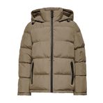 ONLY Onlpaula Ann Premium Puffer OTW kadın montu, Kahverengi, XS