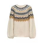 Only Onlreykja Ls O-Neck Knt Kadın Beyaz Kazak - 15353221