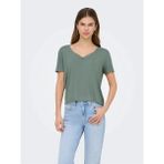 Only Onlrilla S/s V-Neck Lace Top Jrs Kadın T-Shirt Yeşil (15369760) - M