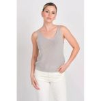Only Onlshına Sl Glıtter Top Knt Kadın Gri Bluz - 15322379