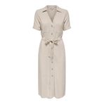 Only Onlsiesta Keten Karışımlı Regular Fit V Yaka Midi Boy Cepli Elbise Bayan ELBİSE 15347210