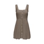 Only Onlsıesta Lınen Bl Short Strap Dress Pnt Kadın Gri Elbise - 15370390