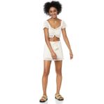 ONLY, ONLSUMMER LIFE CROPPED S/S TOP EX KNT, Kadın, Tişört, Ecru, L