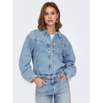 Only Onlsunset Ls Rhınestone Jacket Red Dnm Kadın Light Blue Denim Denim Ceket - 15342631