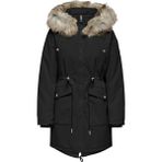 Only Onlsylvı Kadın Siyah Kapüşonlu Parka Ceket - XS