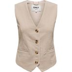 Only Onltıggy S/L Fıt Cord Vest Tlr Kadın Bej Yelek - 15331546
