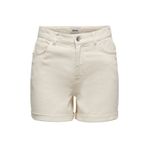 ONLY Onlvega Hw Mom Dnm Shorts Noos Kadın Bej Denim Şort - 15230571