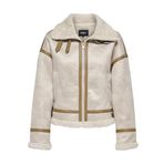 ONLY Onlylva Bonded High Neck Jacket OTW kadın montu, Gri, XS