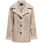 Only Onlylva Krem Renkli Kadın Günlük Ceket Uzun Kol Düğmeli Regular Fit Model 15322037 - XS