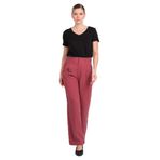 ONLY Rahat Kalıp Bol Paça Cepli Pantolon, M/32, 15348747, GÜL KURUSU, Kadın