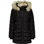 Only Regular Fit Çıkarılabilir Kapüşonlu Şişme Mont Bayan Mont 15304765 - Siyah - XS
