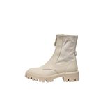 Only Shoes Onlbetty-5 PU Front Zip Krem Rengi Kadın Bot Ayakkabı