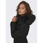 Only Siyah Kadın Kaban ONLIRIS FUR WINTER PARKA CC 2023 OT