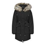 Only Siyah Kadın Kaban ONLSYLVI PARKA JACKET LIFE CC OTW