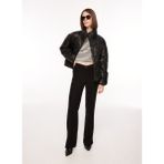 Only Siyah Kadın Mont Onlanja Faux Leather Oversıze Puffe - XS
