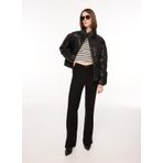 Only Siyah Kadın Mont ONLANJA FAUX LEATHER OVERSIZE PUFFE