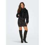 Only Siyah Kadın Mont Onlvenıce Faux Fur Hood Bomber Cc O - XS