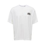 Only & Sons 22022638 Onsgarth Ovz Beetle Ss Tee Açık Beyaz Oversize Erkek T-shirt