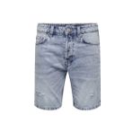 Only & Sons 22024848_ONSEDGE L. BLUE DESTROY 48 Rahat Erkek Denim Şort