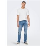 Only & Sons 22025208_ONSMAX LIFE REG SS STITCH O Yaka Düz Beyaz Erkek T-shirt