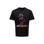 Only & Sons 22026058_ONSAUGUST REG SS TEE O Yaka Baskılı Siyah Erkek T-shirt