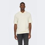 Only & Sons 22038171-ERT Manu Strcuture Erkek Krem Polo Tişört