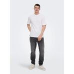 Only & Sons Dar Koyu Denim Pantolon 22038626 Onsyoke Tapered Boxcro Dnm, 34/30, 5003336974, Gri, Erkek