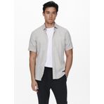 Only & Sons Düz Açık Mor Erkek Gömlek 22009885_ONSCAIDEN SS SOLID LINEN S