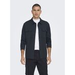 Only & Sons Düz Koyu Lacivert Erkek Gömlek 22021279_ONSNEWKODYL OVERSHIRT SWEA