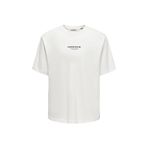 Only & Sons Düz Yaka Baskılı Beyaz Erkek T-Shirt ONSCURATED RLX PRINT SS TEE NOOS