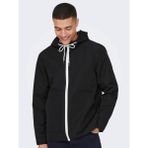 Only & Sons Erkek Ceket Siyah 22024156 Kapüşonlu Onsmatt Hood Jacket Otw Vd - XL - Black