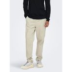 Only & Sons Erkek Chino Pantolon, Normal Bel, Kadife Kumaş, Silver Lining, L