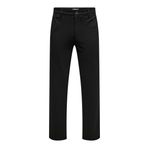ONLY & SONS Erkek Chino pantolon ONSMARK normal kesim Chino pantolon, Siyah, 33W / 32L